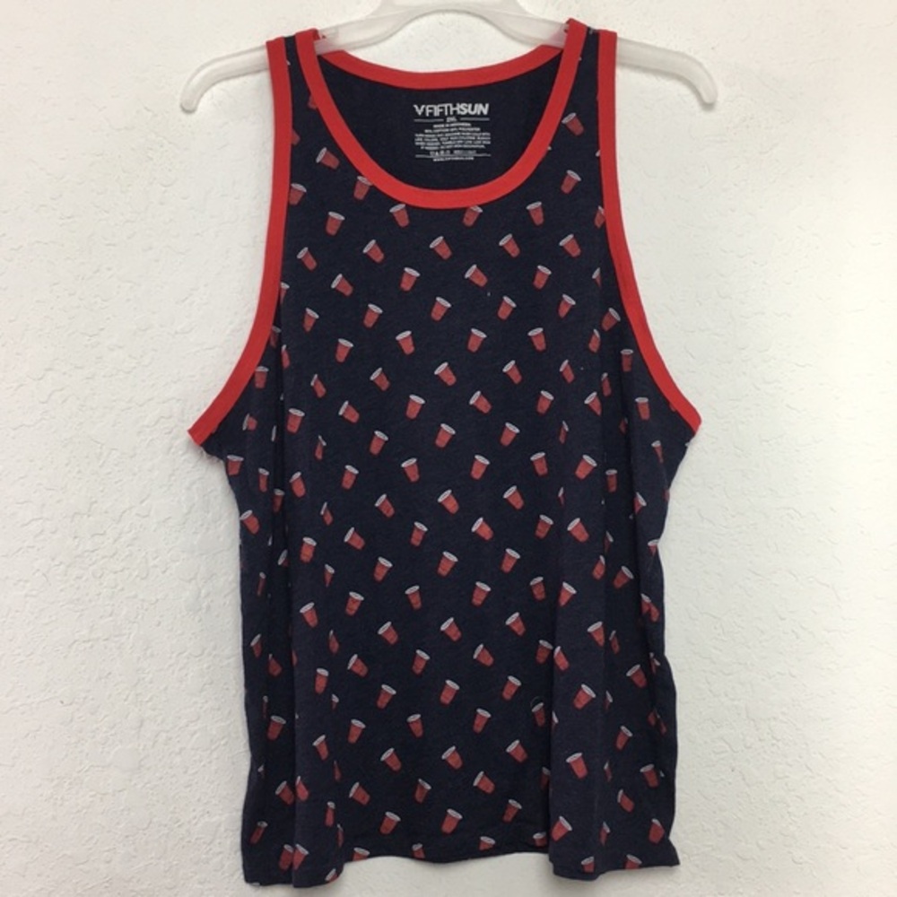 ✅Men Fifth Sun Red Cup Tank Top size XL
